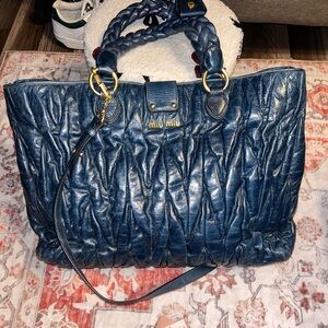 Miu Miu Leather Tote Bag